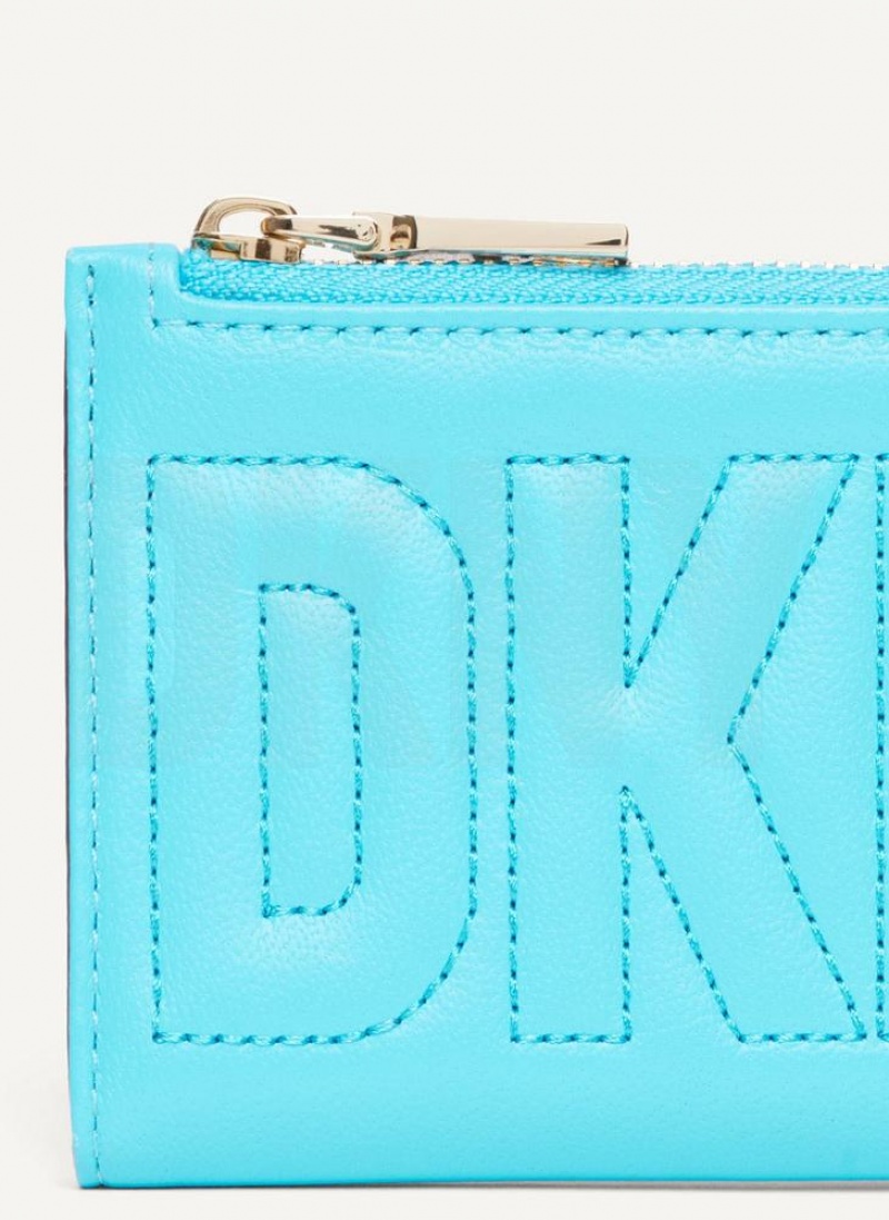Blue DKNY Elsa Bifold Card Holder Bags Wallets | USA-D1118