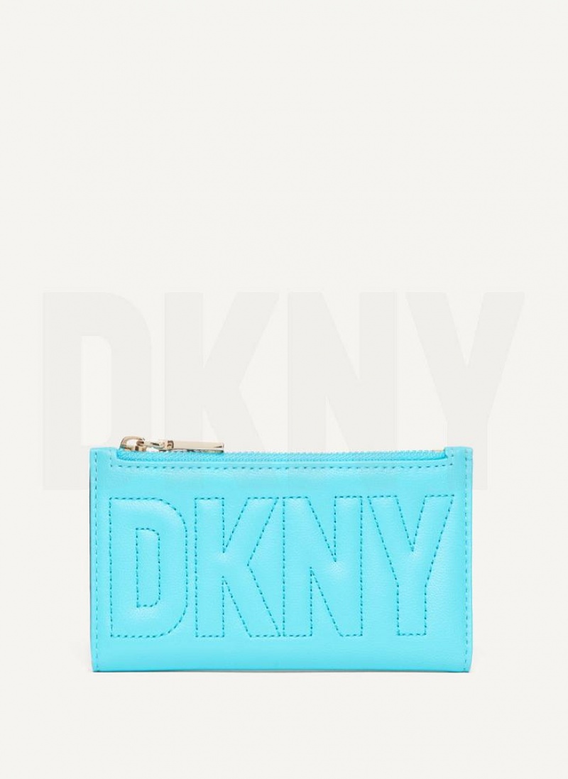 Blue DKNY Elsa Bifold Card Holder Bags Wallets | USA-D1118