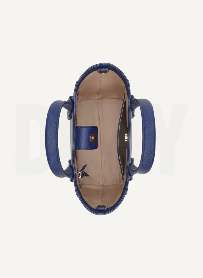 Blue DKNY Essex Saffiano Small Bags Tote Bags | USA-D1425