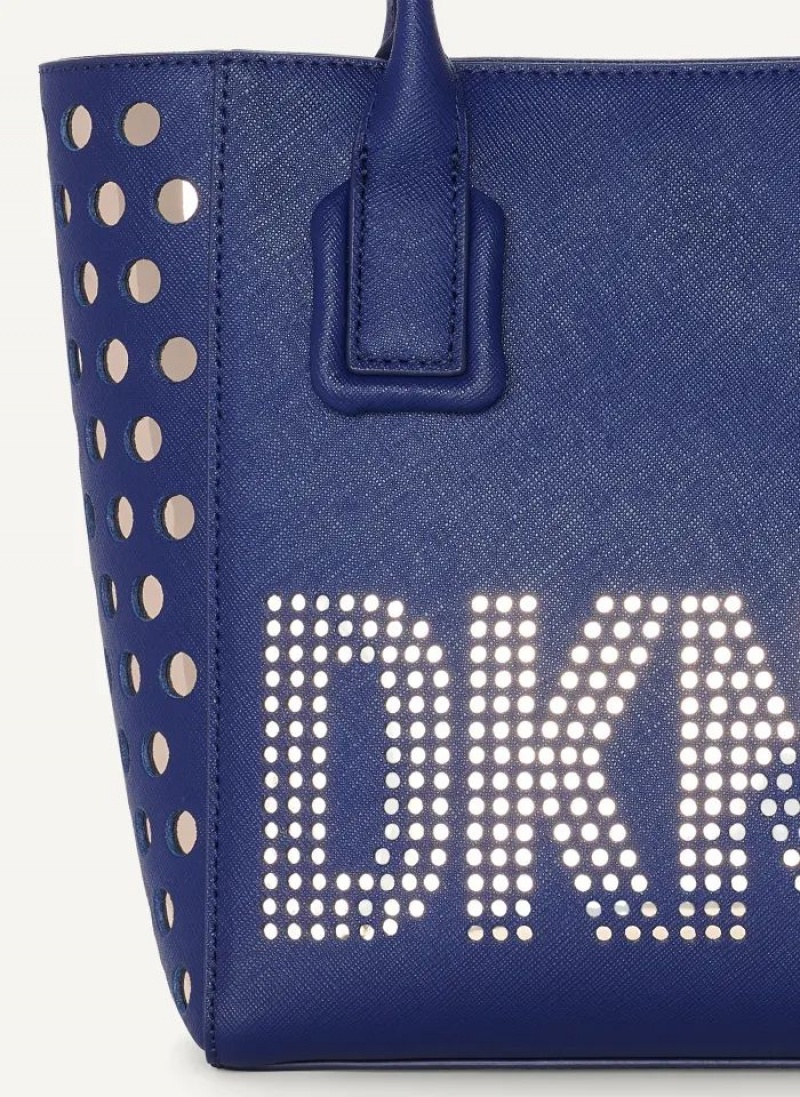 Blue DKNY Essex Saffiano Small Bags Tote Bags | USA-D1425