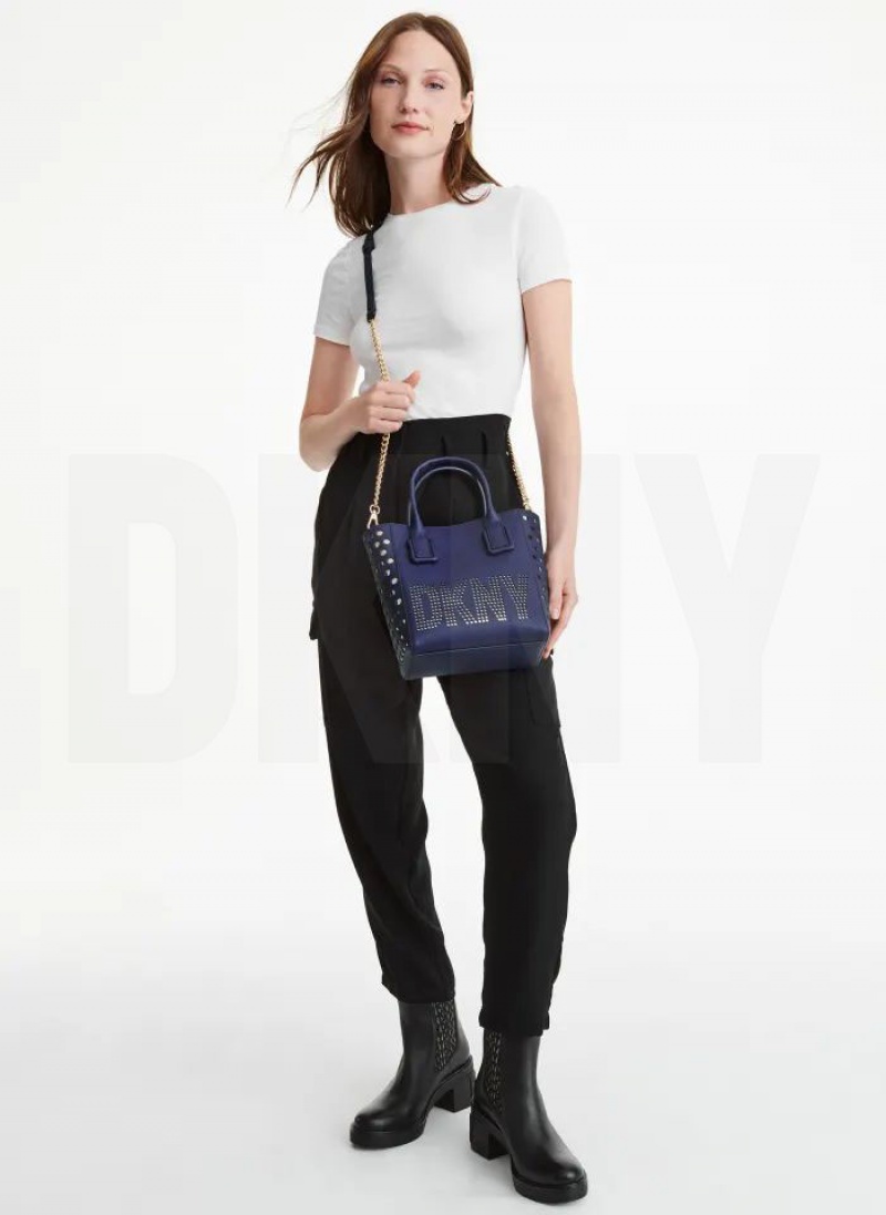 Blue DKNY Essex Saffiano Small Bags Tote Bags | USA-D1425