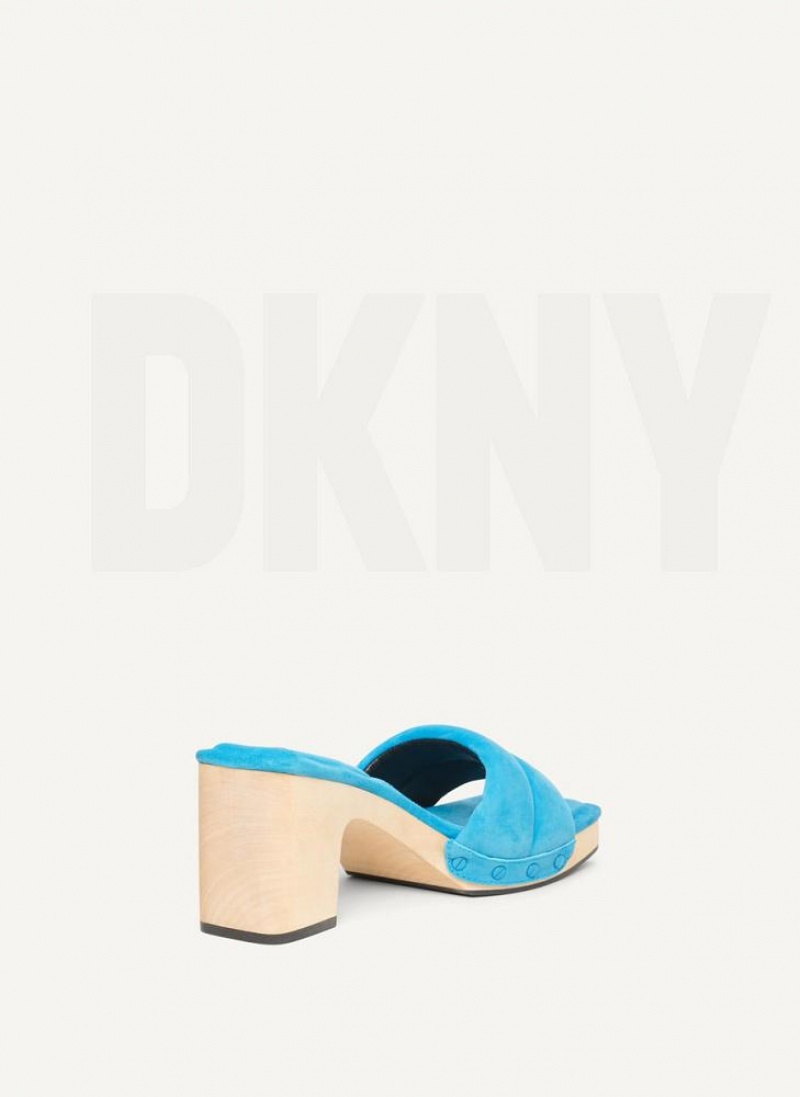 Blue DKNY Kaia Shoes Heels | USA-D0573
