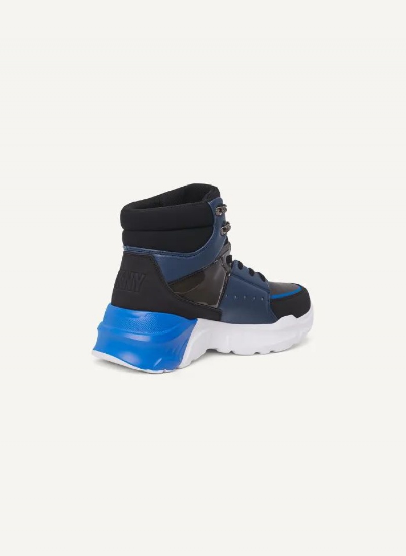 Blue DKNY Liberty Men's Sneakers | USA-D1007