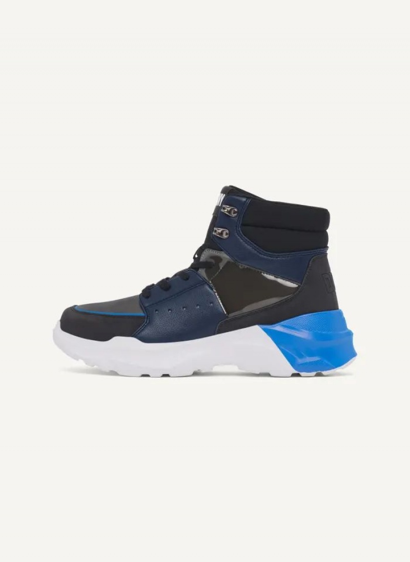 Blue DKNY Liberty Men\'s Sneakers | USA-D1007