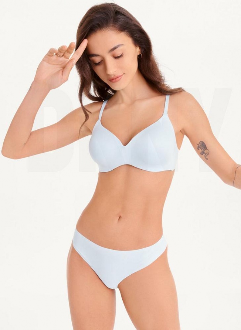 Blue DKNY Litewear Wirefree Women's Bras | USA-D1100