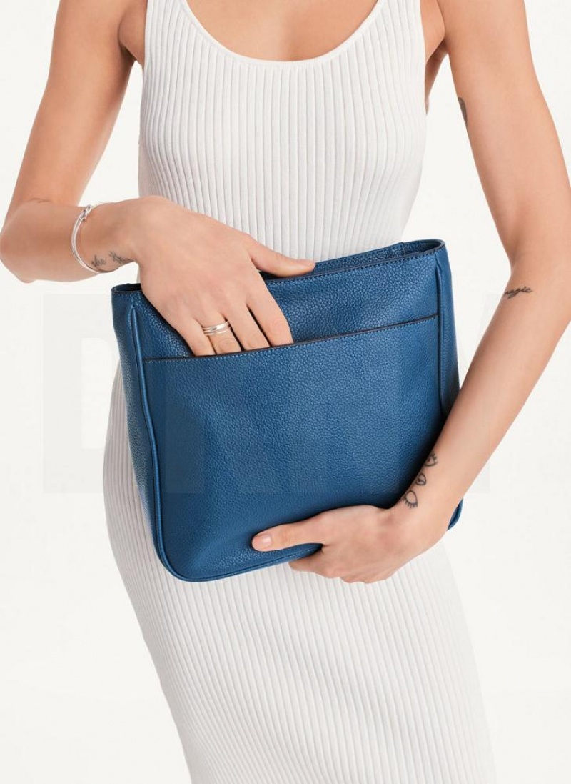 Blue DKNY Maxine Messenger Bags Crossbody Bags | USA-D1183