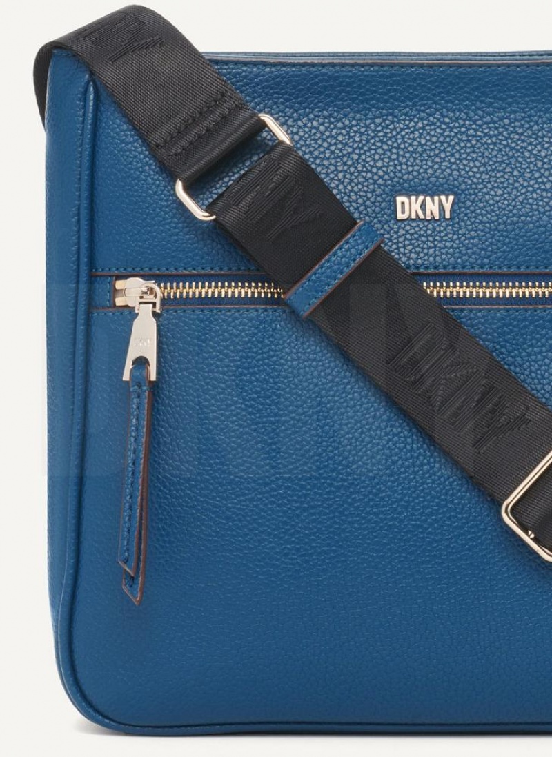 Blue DKNY Maxine Messenger Bags Crossbody Bags | USA-D1183