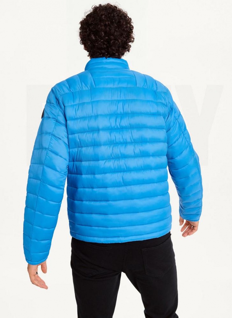 Blue DKNY Packable Men's Puffer Jacket | USA-D0625
