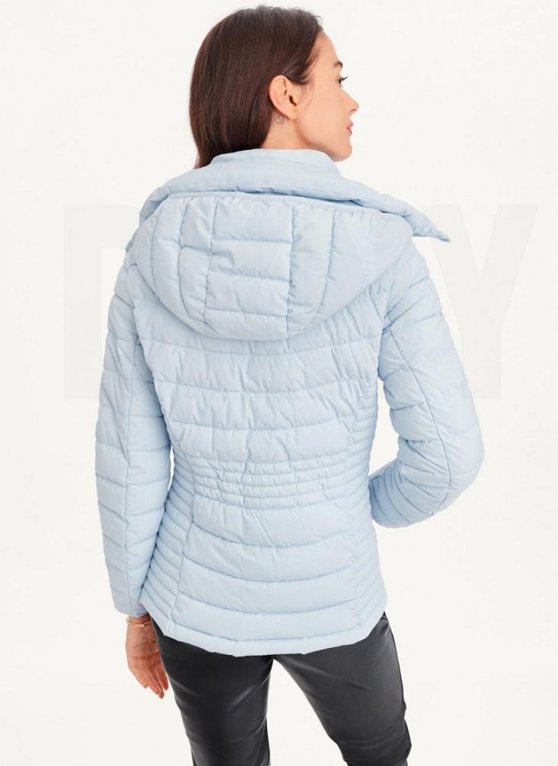 Blue DKNY Packable Women's Coats | USA-D1141