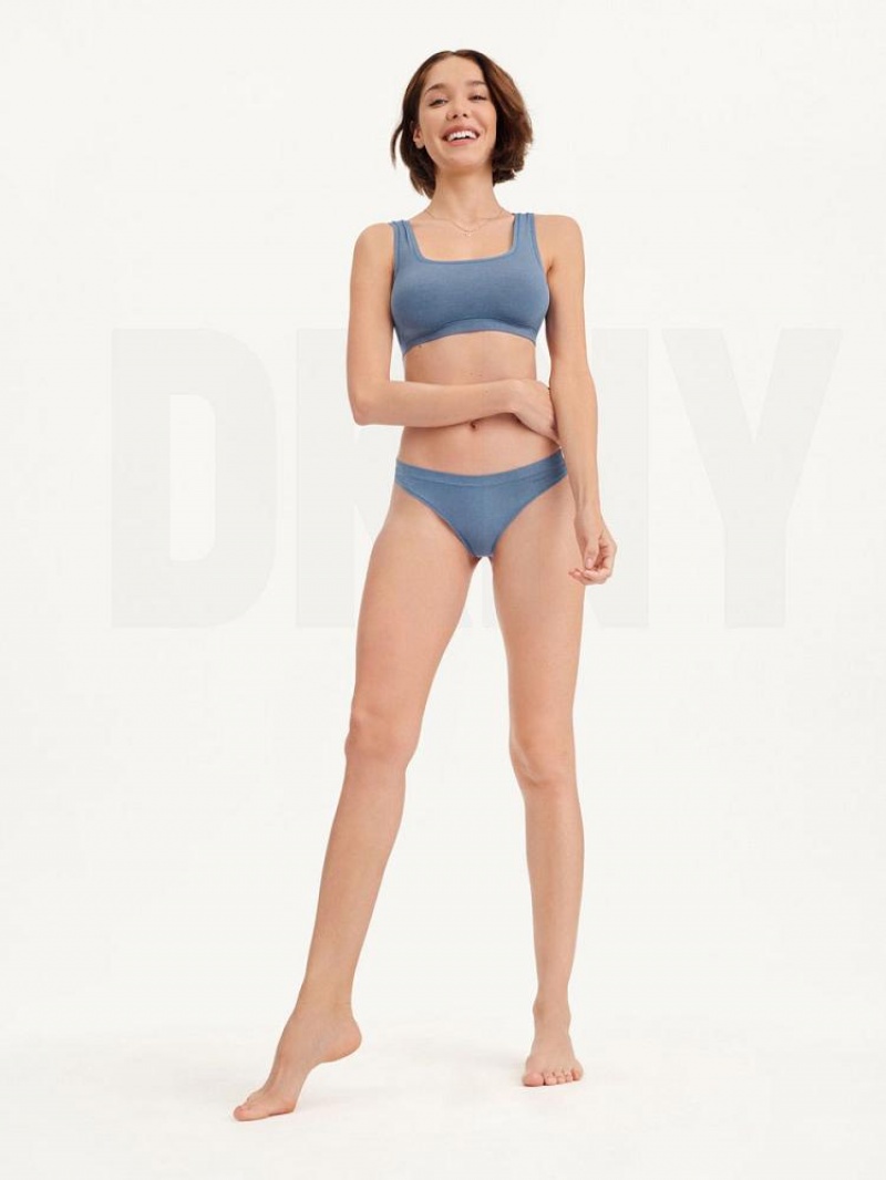 Blue DKNY Table Tops Modal Women's Bralette | USA-D1758