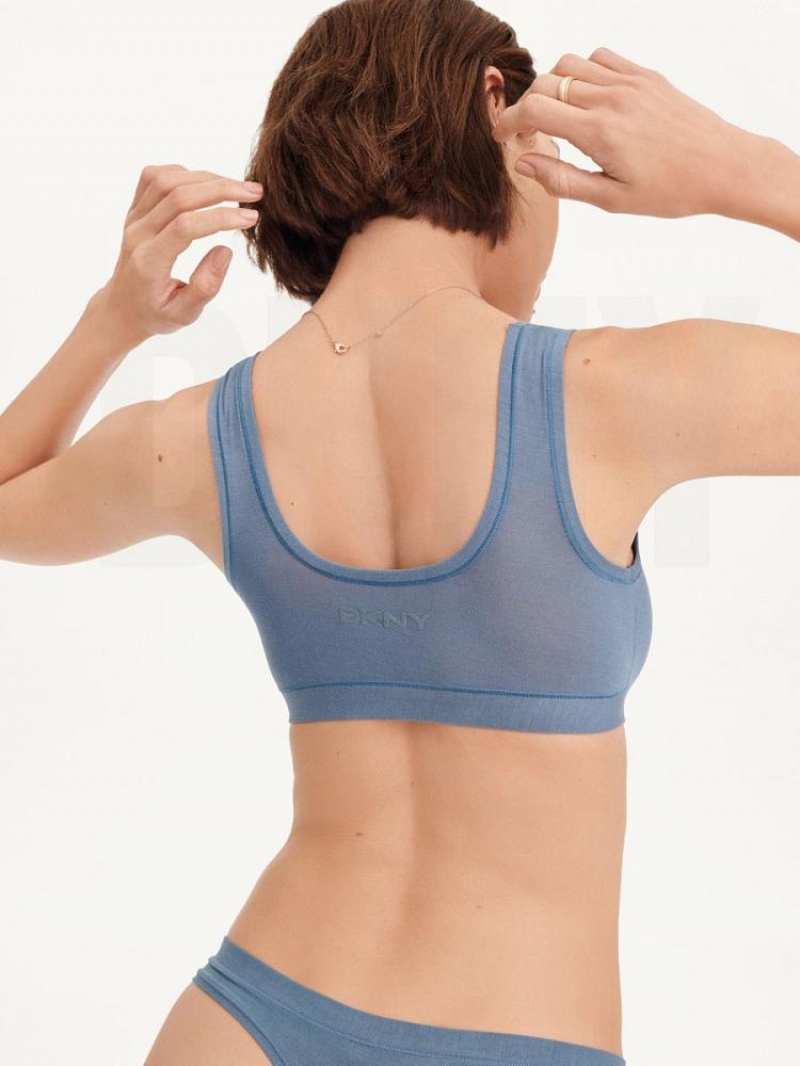 Blue DKNY Table Tops Modal Women's Bralette | USA-D1758