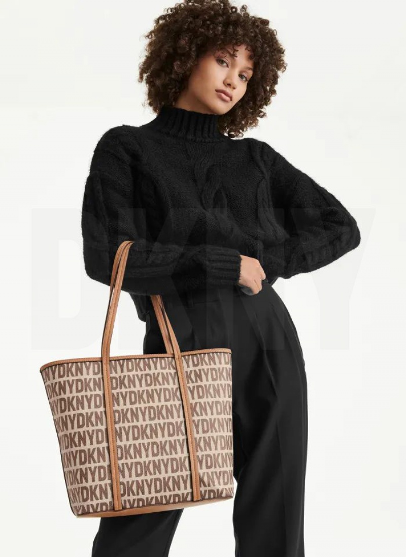 Brown DKNY 7th Ave Medium Bags Tote Bags | USA-D0309