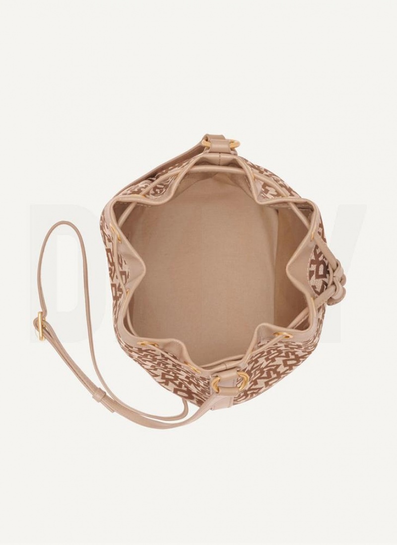 Brown DKNY Bucket Bags Crossbody Bags | USA-D1678