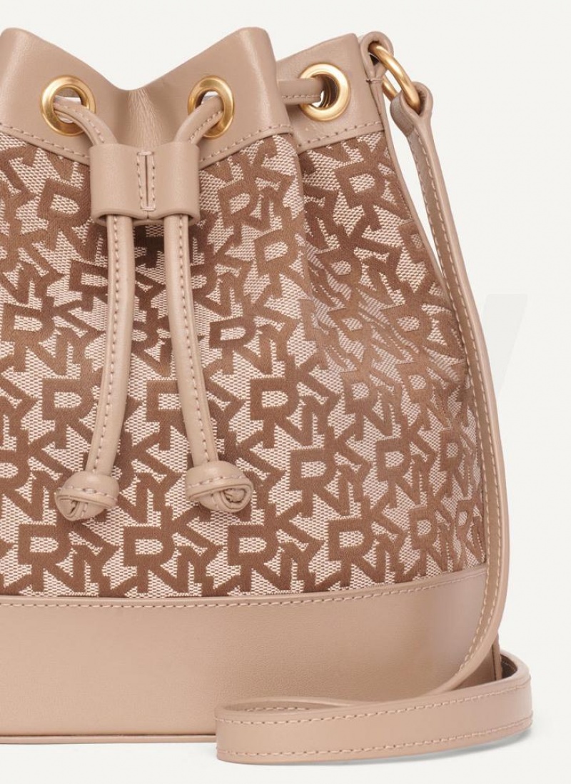 Brown DKNY Bucket Bags Crossbody Bags | USA-D1678