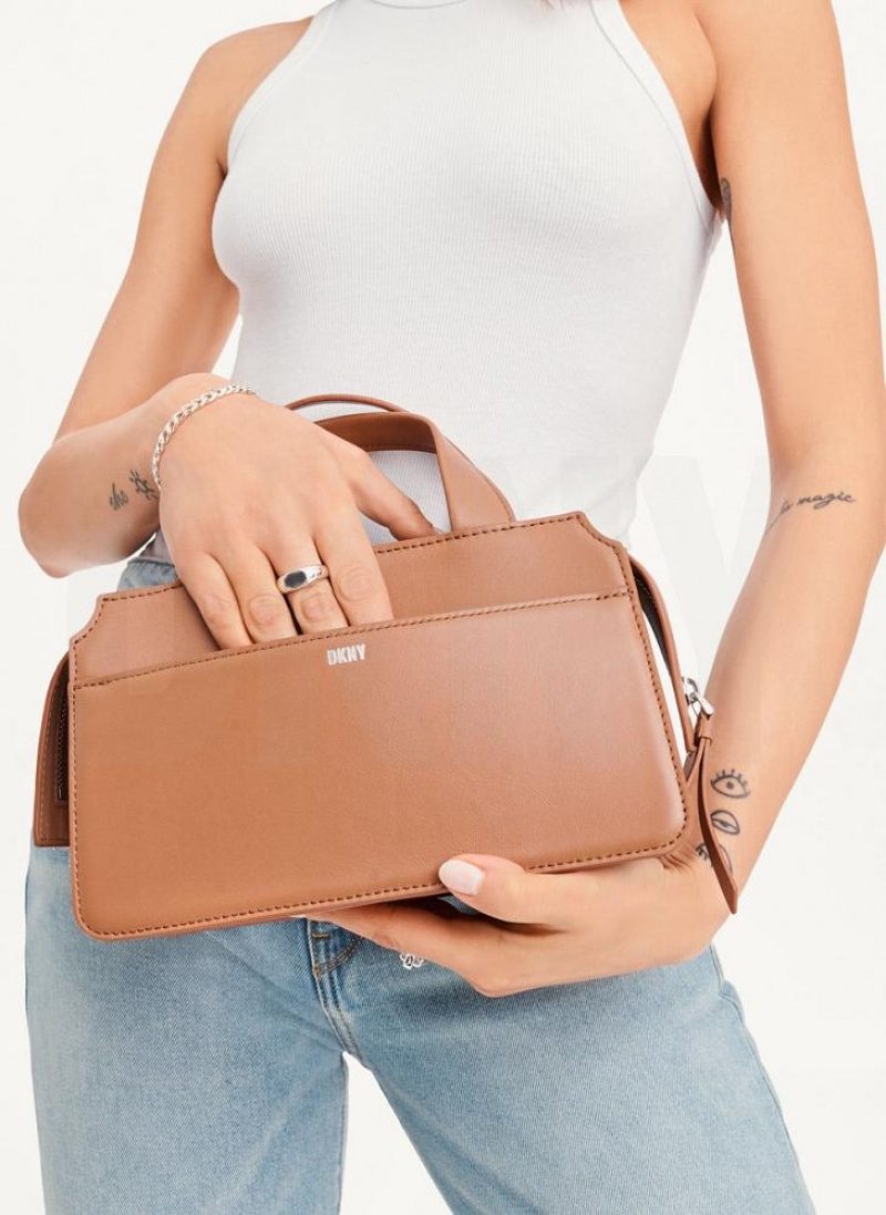 Brown DKNY Buckle Bags Crossbody Bags | USA-D1846