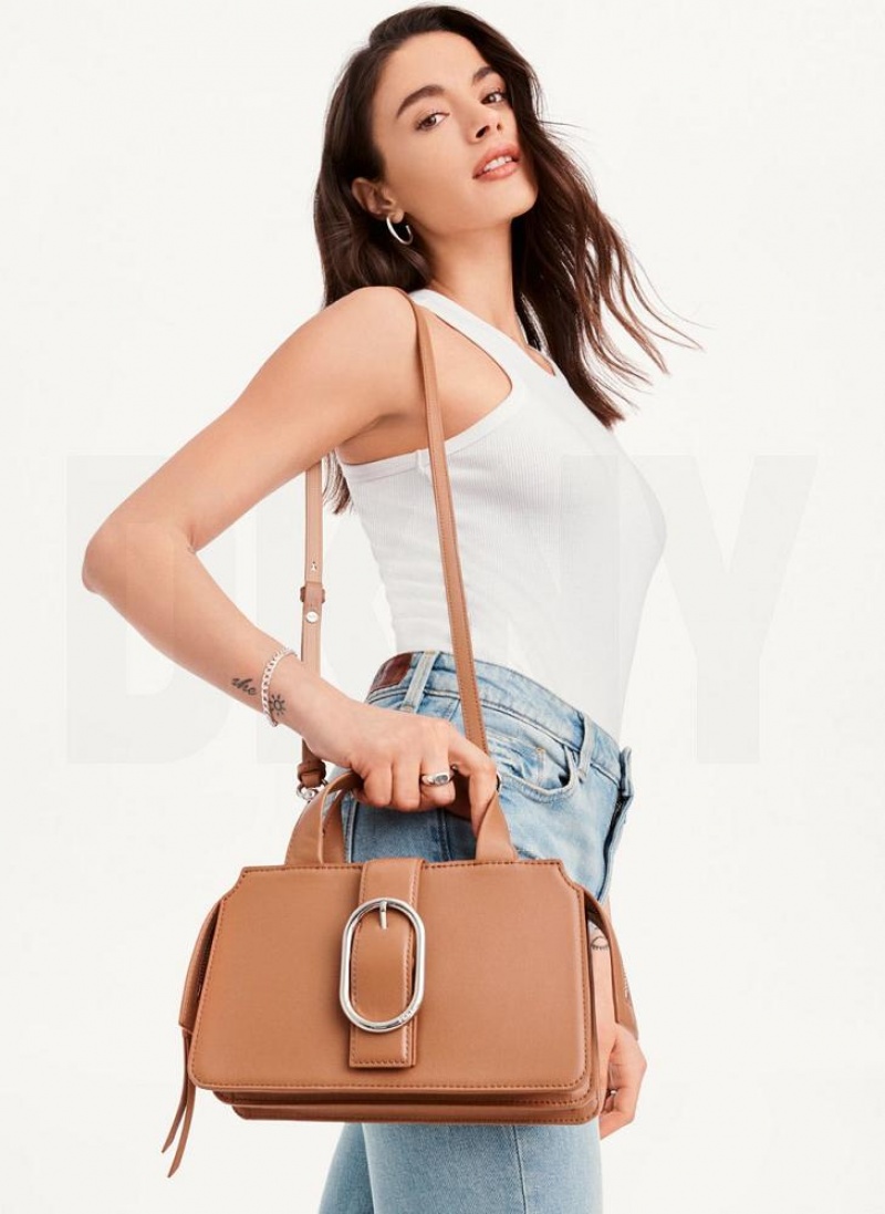 Brown DKNY Buckle Bags Crossbody Bags | USA-D1846
