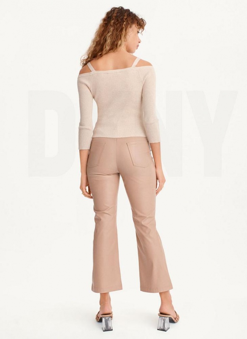 Brown DKNY Butter Women's Pants | USA-D1630