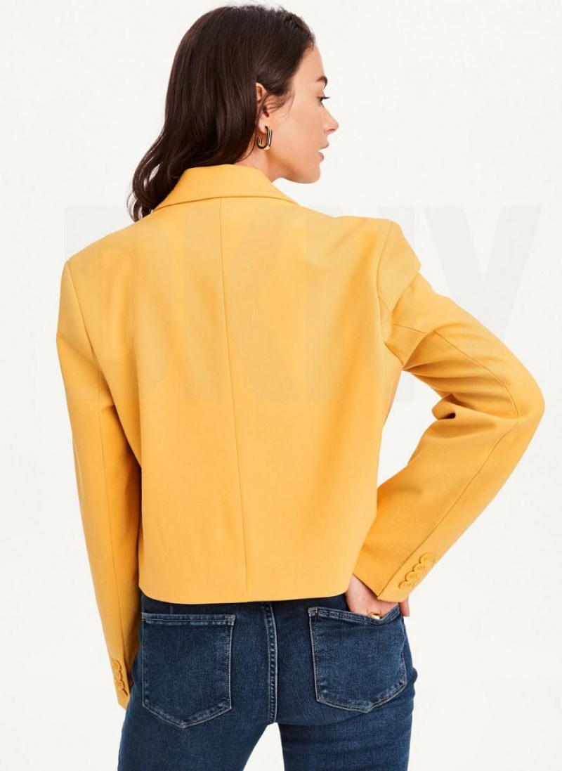 Brown DKNY Cropped Women's Blazers | USA-D1924