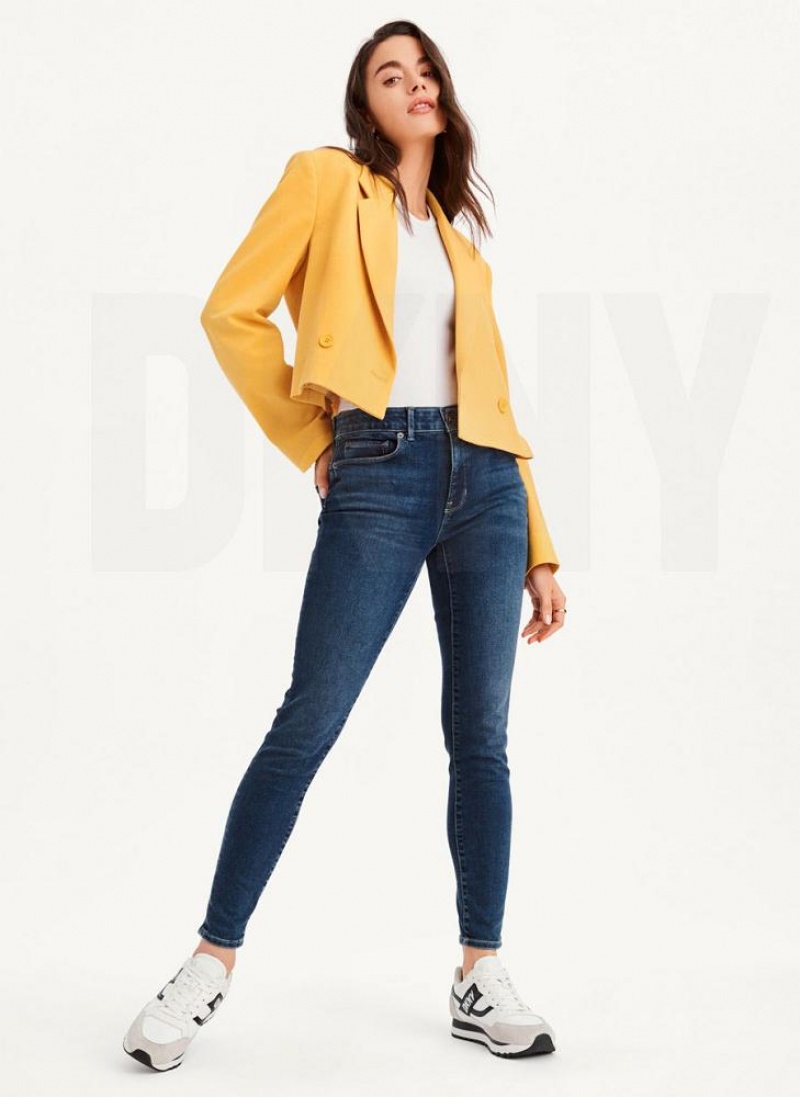 Brown DKNY Cropped Women's Blazers | USA-D1924