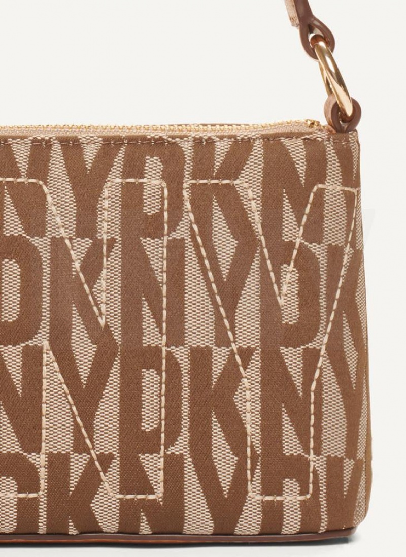 Brown DKNY Elsa Demi Bags Crossbody Bags | USA-D1988