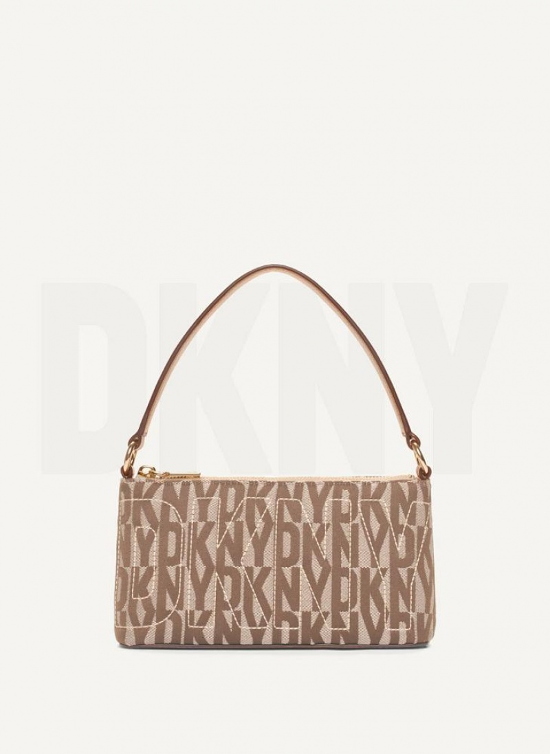 Brown DKNY Elsa Demi Bags Crossbody Bags | USA-D1988