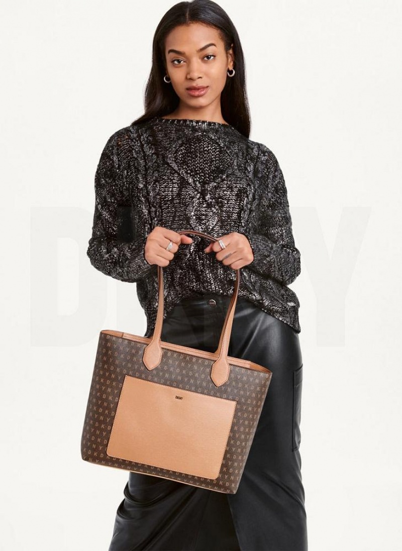 Brown DKNY Ines Bags Tote Bags | USA-D0686