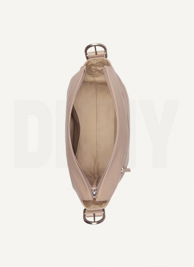 Brown DKNY Large Buckle Bags Crossbody Bags | USA-D1618