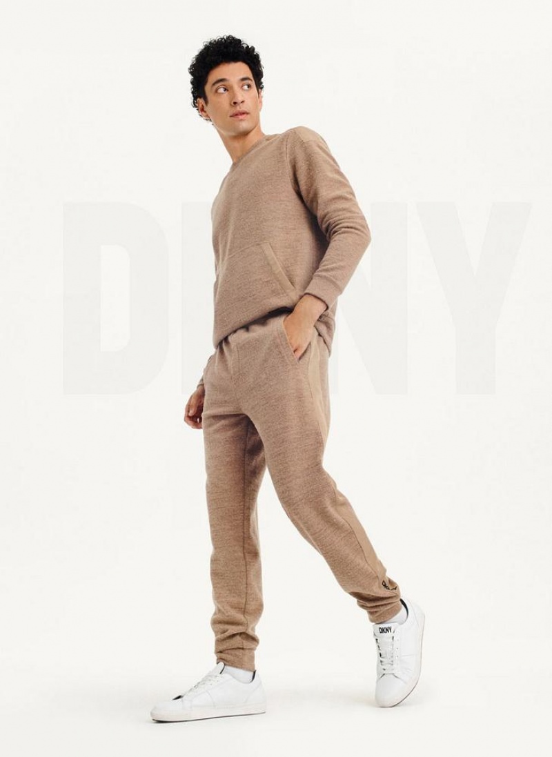 Brown DKNY Lounge Men's Pants | USA-D1808