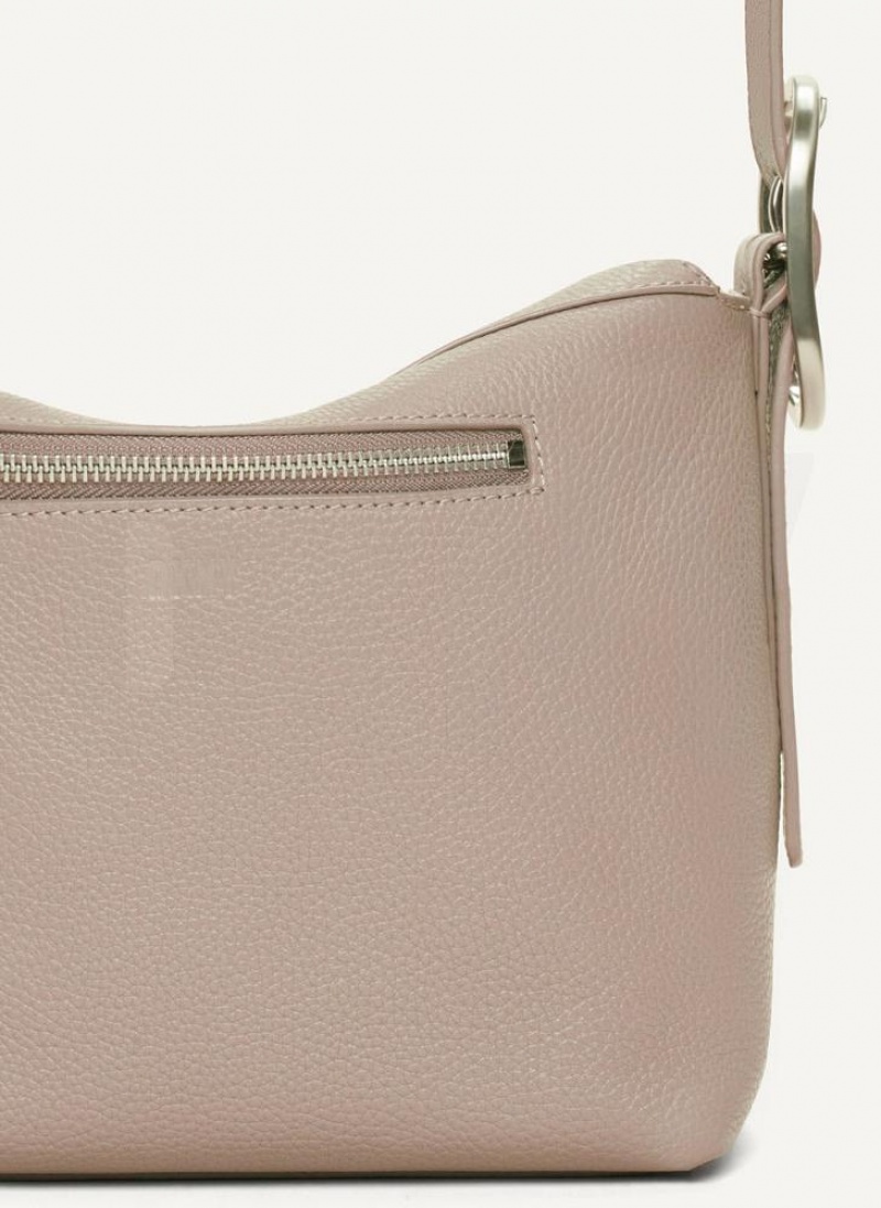 Brown DKNY Medium Buckle Bags Crossbody Bags | USA-D1265