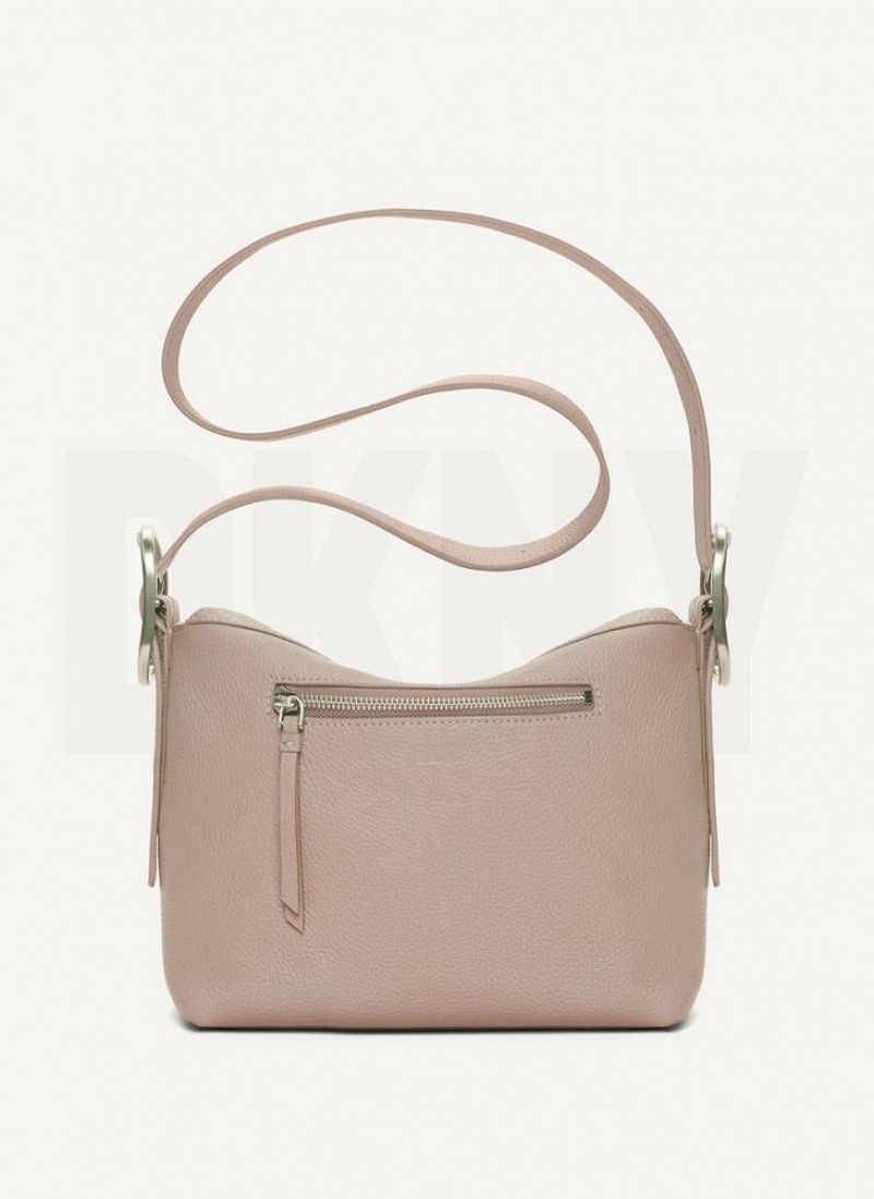 Brown DKNY Medium Buckle Bags Crossbody Bags | USA-D1265