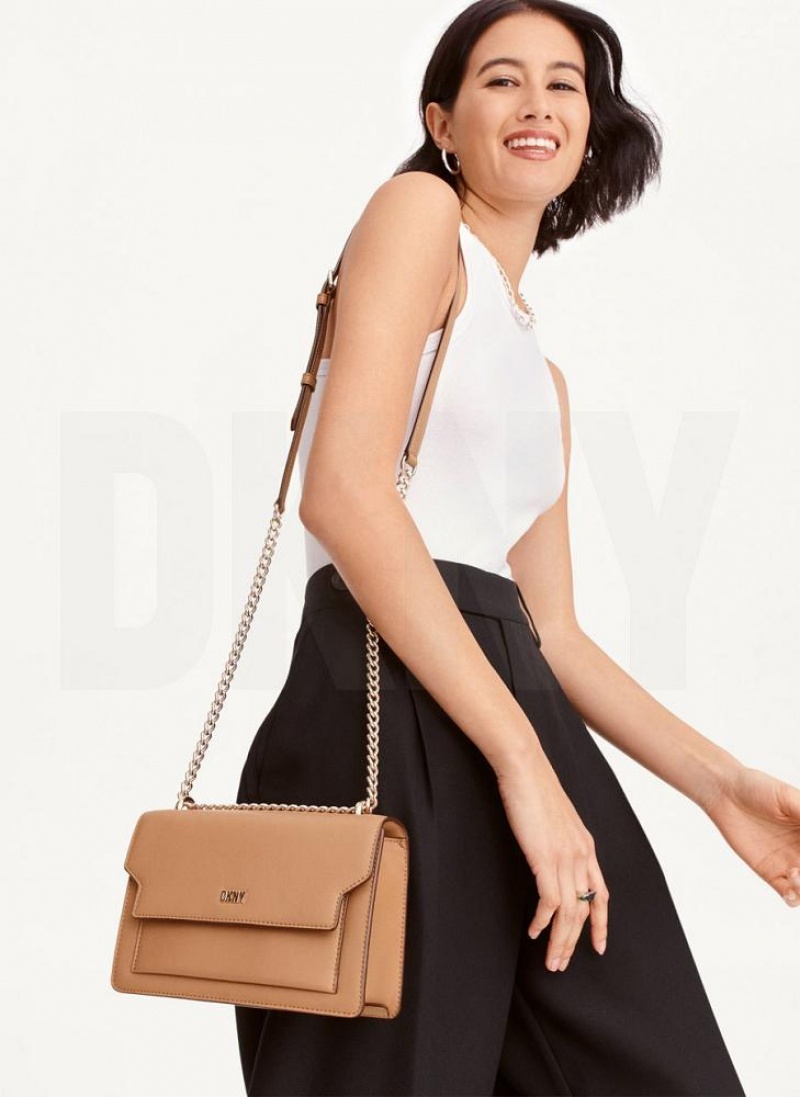 Brown DKNY Millie Bags Shoulder Bags | USA-D1049