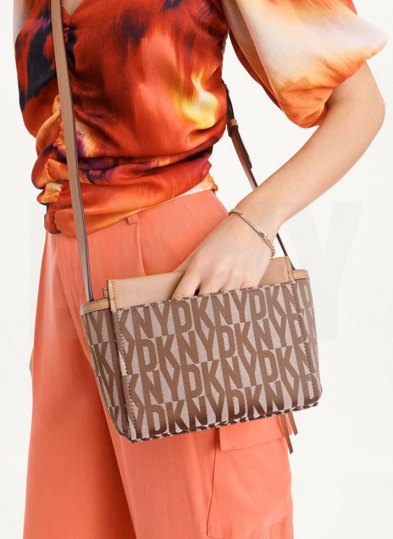 Brown DKNY Pax Bags Crossbody Bags | USA-D1319