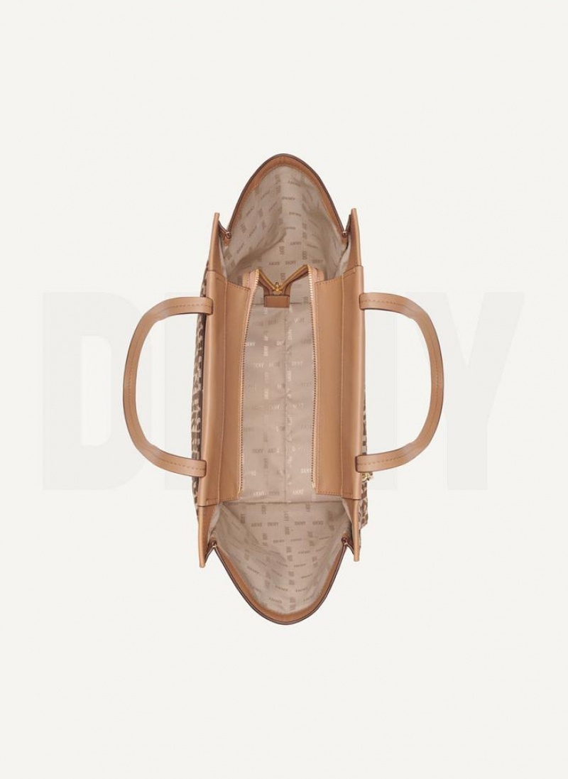 Brown DKNY Pax Large Bags Tote Bags | USA-D0349