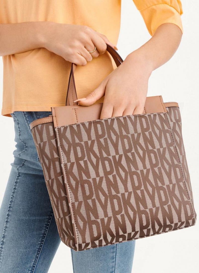 Brown DKNY Pax North-South Bags Tote Bags | USA-D1299