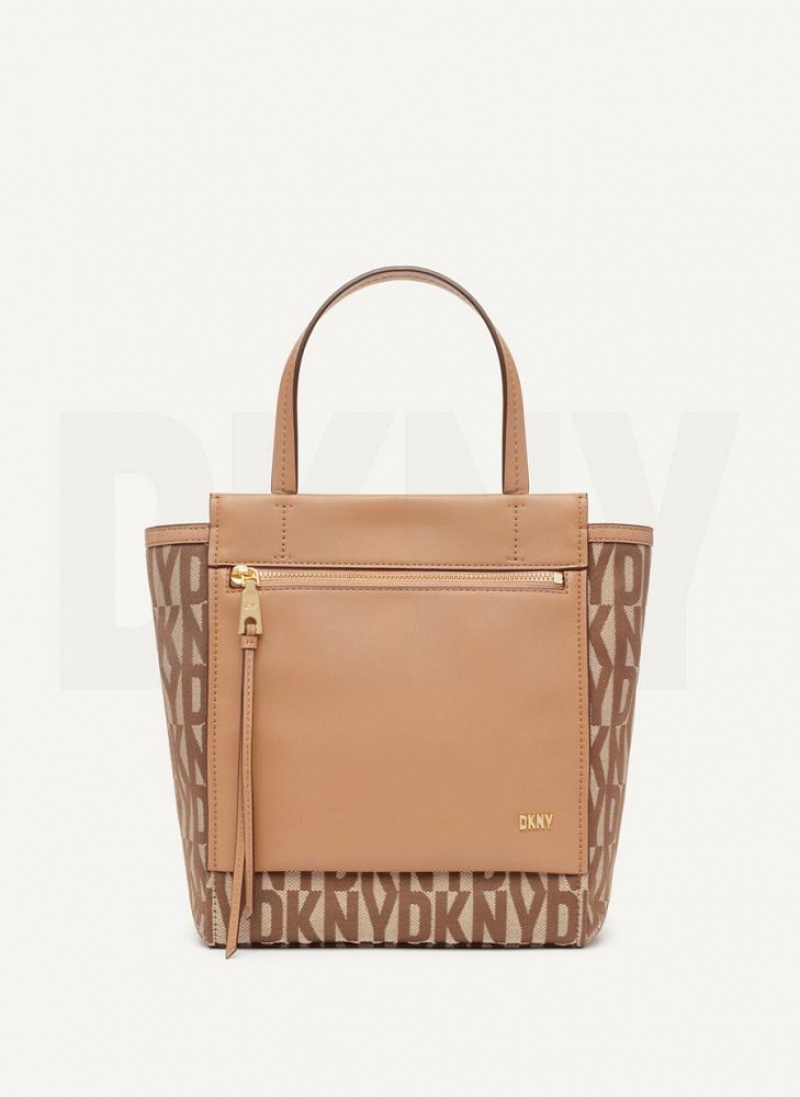 Brown DKNY Pax North-South Bags Tote Bags | USA-D1299