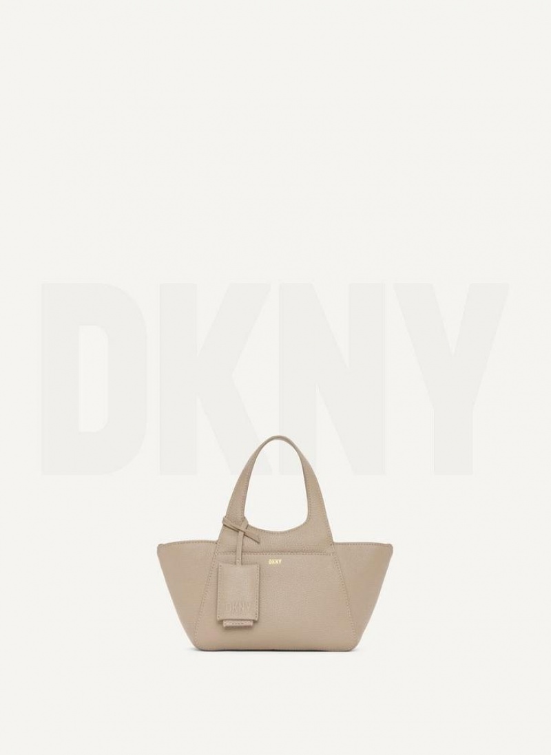 Brown DKNY The Mini Effortless Tote Bags Crossbody Bags | USA-D1217