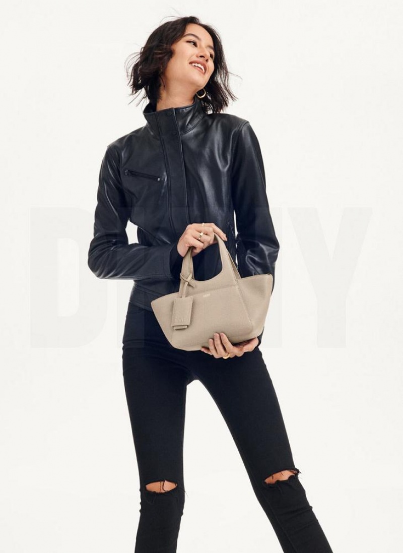 Brown DKNY The Mini Effortless Tote Bags Crossbody Bags | USA-D1217
