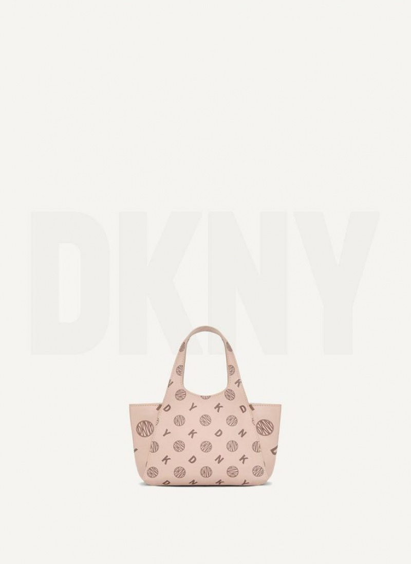 Brown DKNY The Mini Logo Effortless Bags Tote Bags | USA-D0134