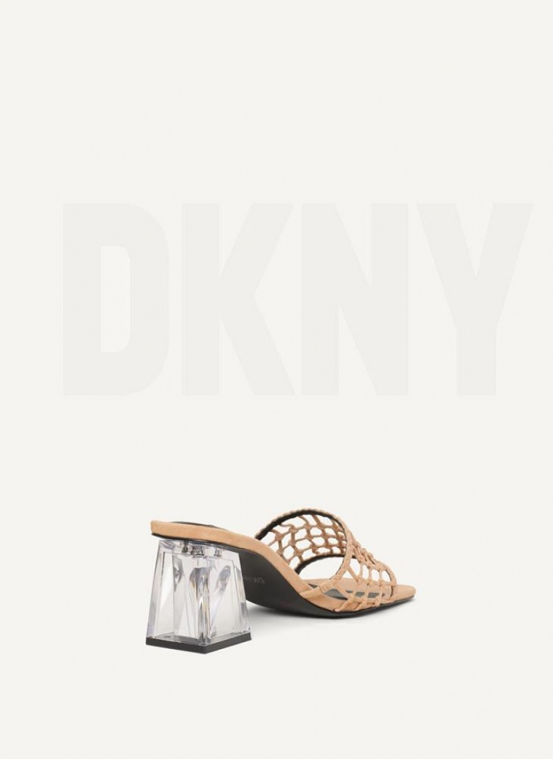 Brown DKNY Vittoria Shoes Heels | USA-D1051