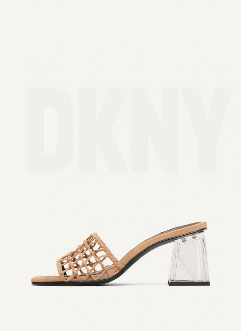 Brown DKNY Vittoria Shoes Heels | USA-D1051