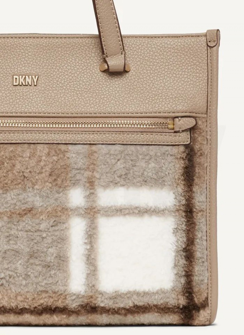 Brown DKNY ZOIE MD Bags Tote Bags | USA-D1938