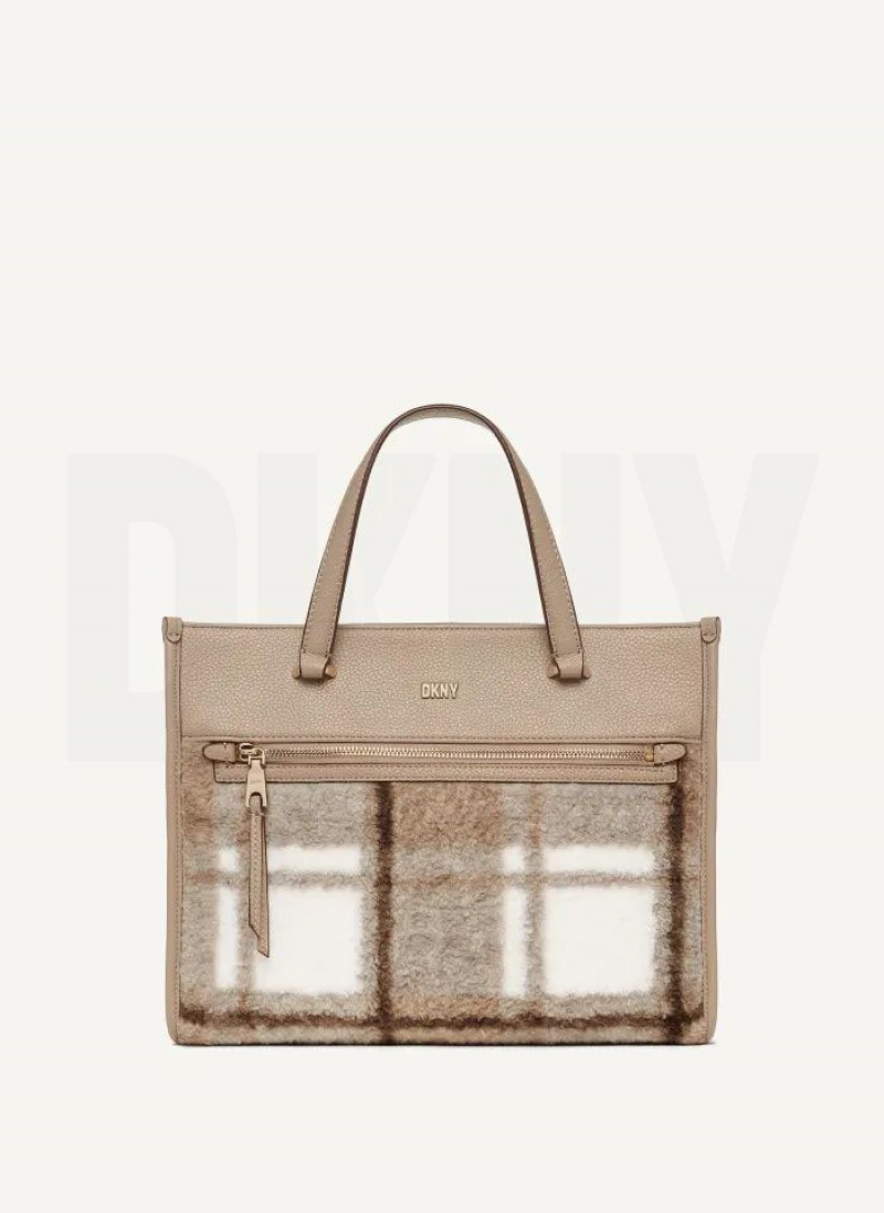 Brown DKNY ZOIE MD Bags Tote Bags | USA-D1938