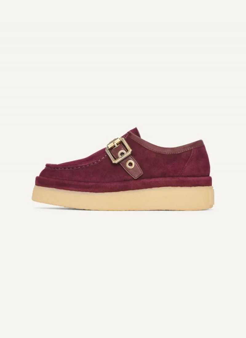 Burgundy DKNY Autumn Shoes Loafers | USA-D0196
