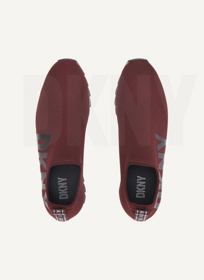 Burgundy DKNY Azer Slip On Shoes Sneakers | USA-D1728