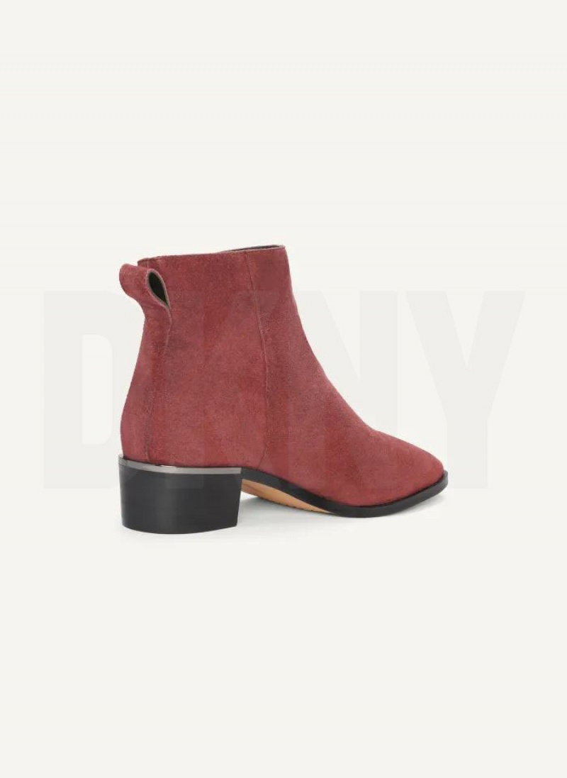 Burgundy DKNY Brenlyn - W/ Zipper Shoes Boots | USA-D1517