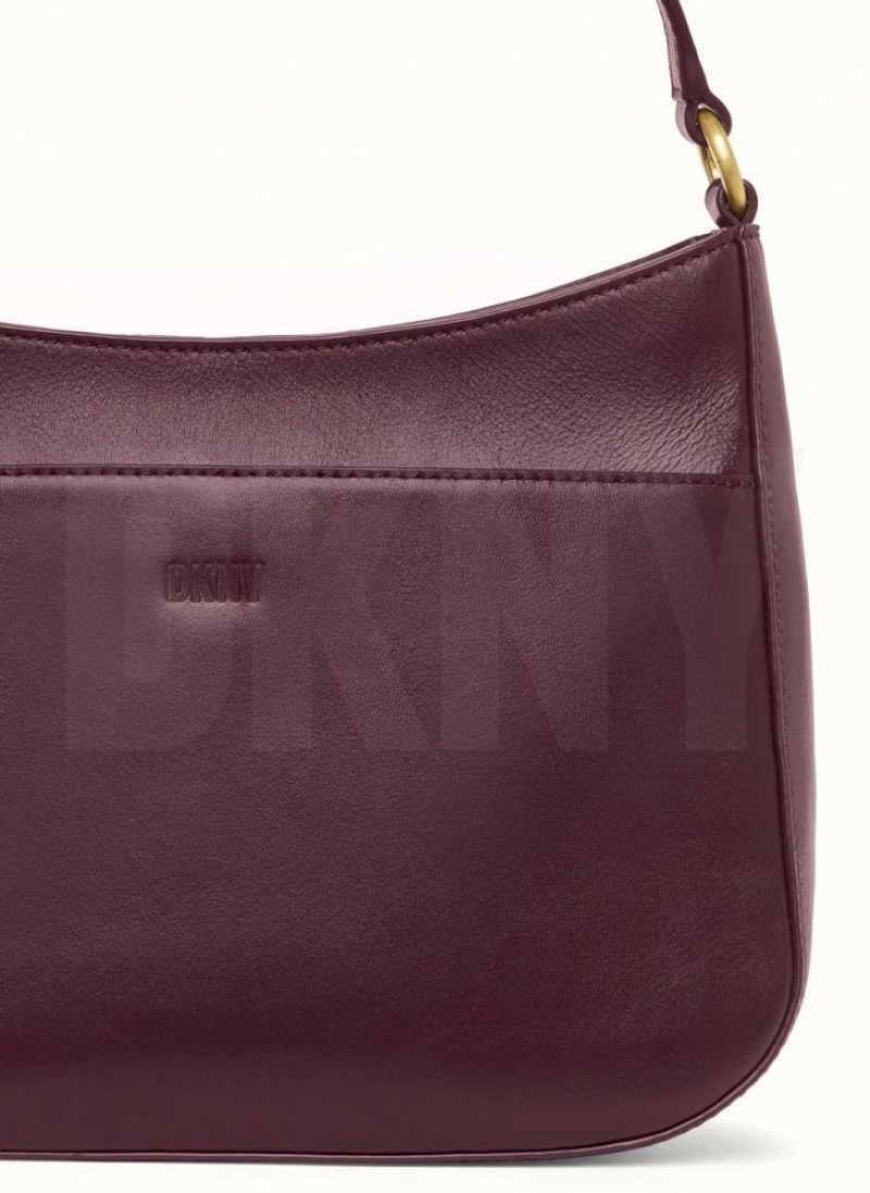 Burgundy DKNY Medium Bags Shoulder Bags | USA-D1697