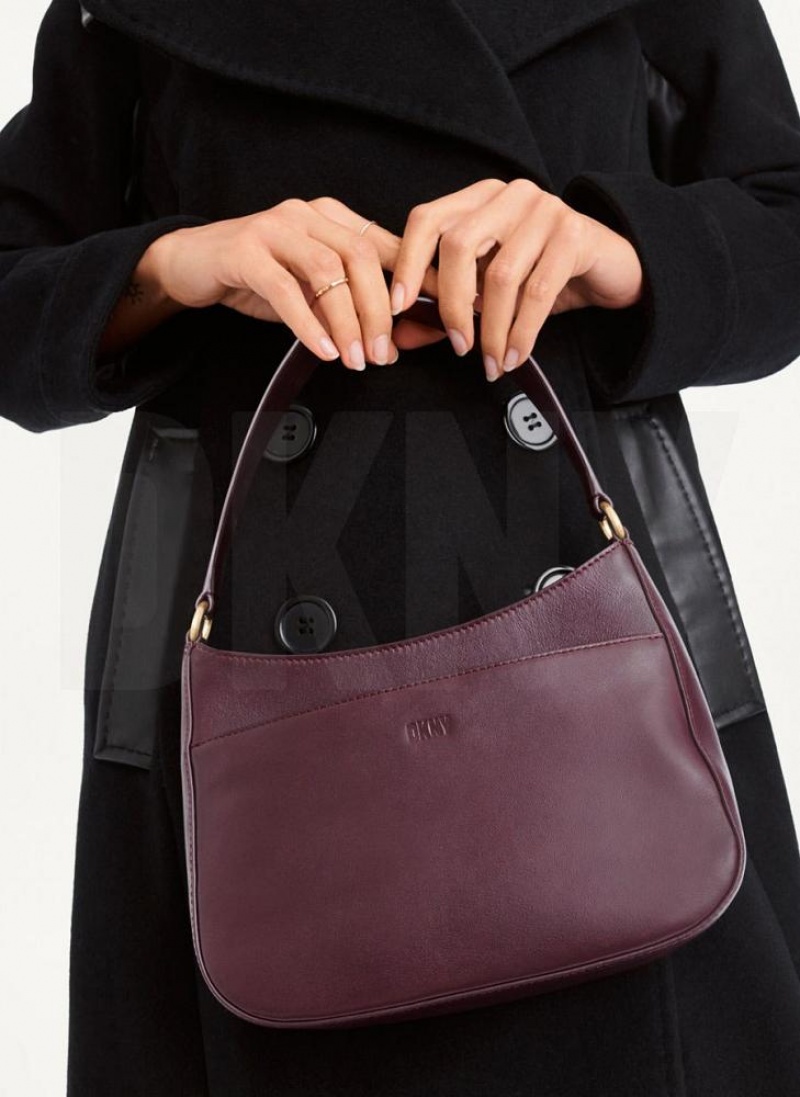 Burgundy DKNY Medium Bags Shoulder Bags | USA-D1697