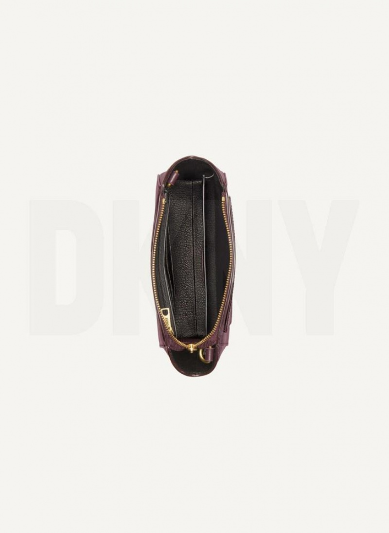 Burgundy DKNY Mini Dome Bags Crossbody Bags | USA-D1656