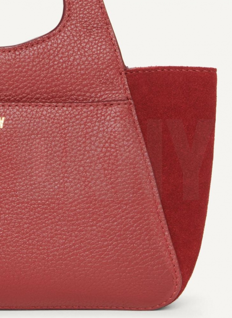 Burgundy DKNY The Mini Effortless Tote Bags Crossbody Bags | USA-D0464