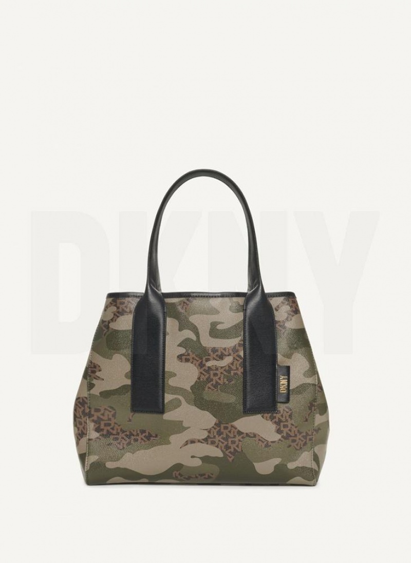 Camo / Black DKNY Grayson Large Bags Tote Bags | USA-D1611
